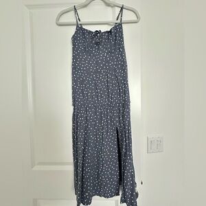 Abercrombie side slit polka dot dress